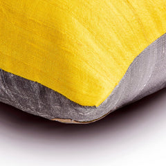 Plush Yellow Silk - Yellow Silk Lumbar Pillow Cover