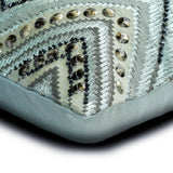 Chevron Ocean - Blue Jacquard Lumbar Pillow Cover