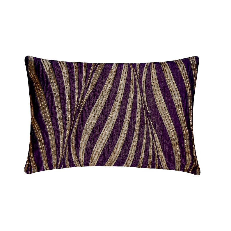 Brown Torrent - Brown Silk Lumbar Pillow Cover