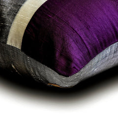 Plush Purple Silk - Purple Silk Lumbar Pillow Cover