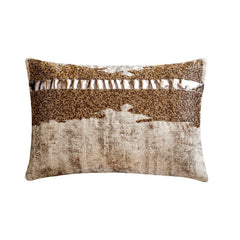 Halycon Silver - Blue Jacquard Lumbar Pillow Cover