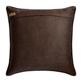 Brown Leather Weave Throw Pillow Cover