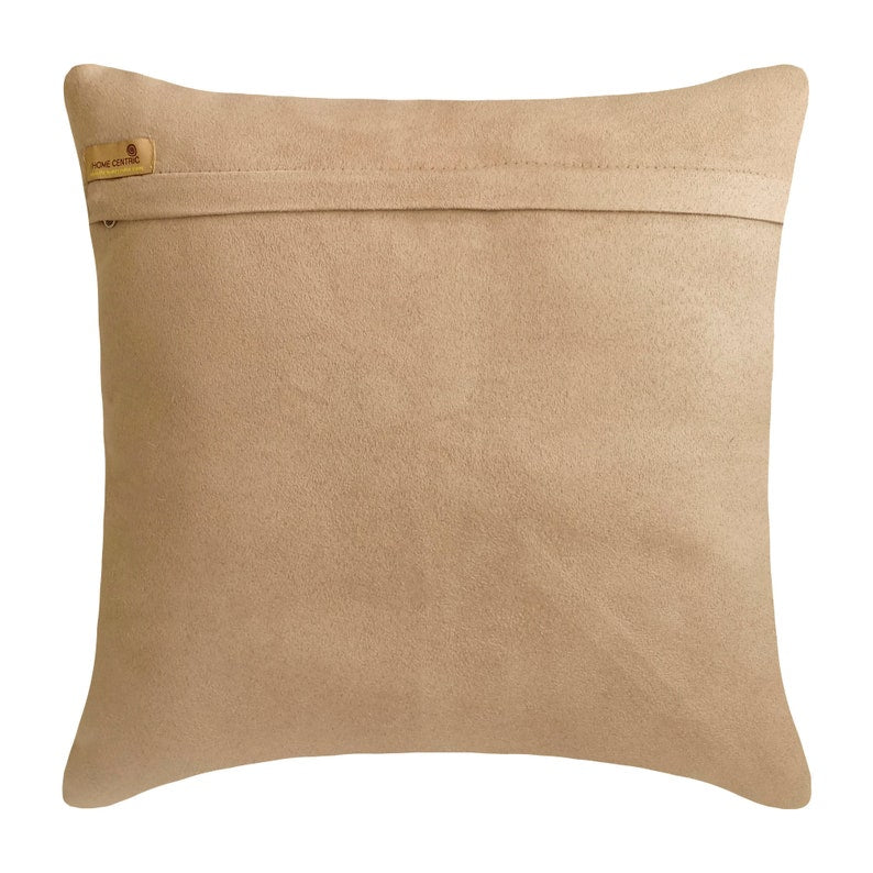 The Plough - Brown Faux Leather Lumbar Pillow Cover
