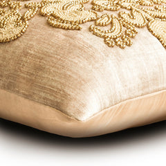 Aureate Ivory Throw Pillow Cover