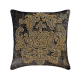 Aureate Ivory - Gold Velvet Throw Pillow Cover