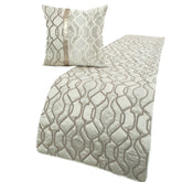 Ivory Delicacy Decorative Bed Runner and Cushion Cover