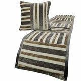 Striation Decorative Bed Runner and Cushion Cover
