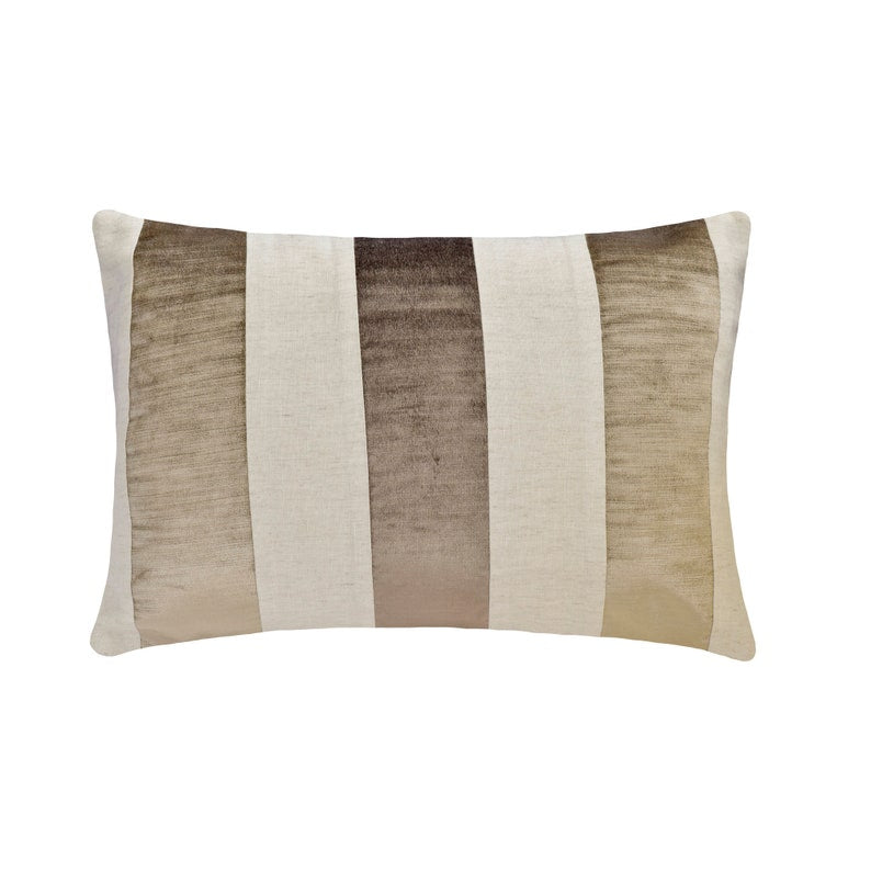 Swathe Gold - Gold Linen & Velvet Lumbar Pillow Cover