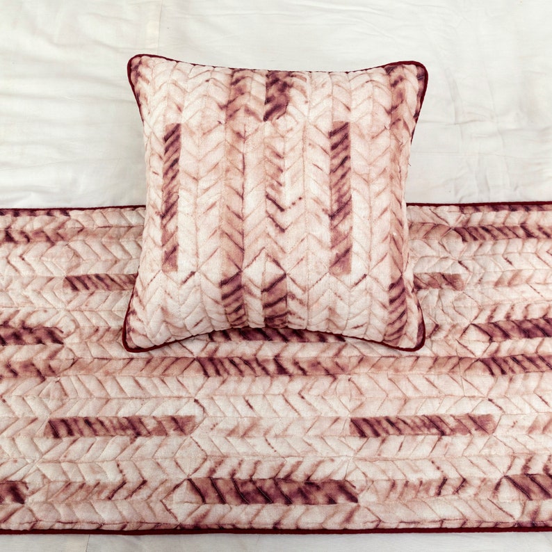 Tie Dye Love Decorative Bed Runner and Cushion Cover