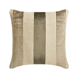 Velvet Band Gold - Gold Velvet & Linen Throw Cushion Cover