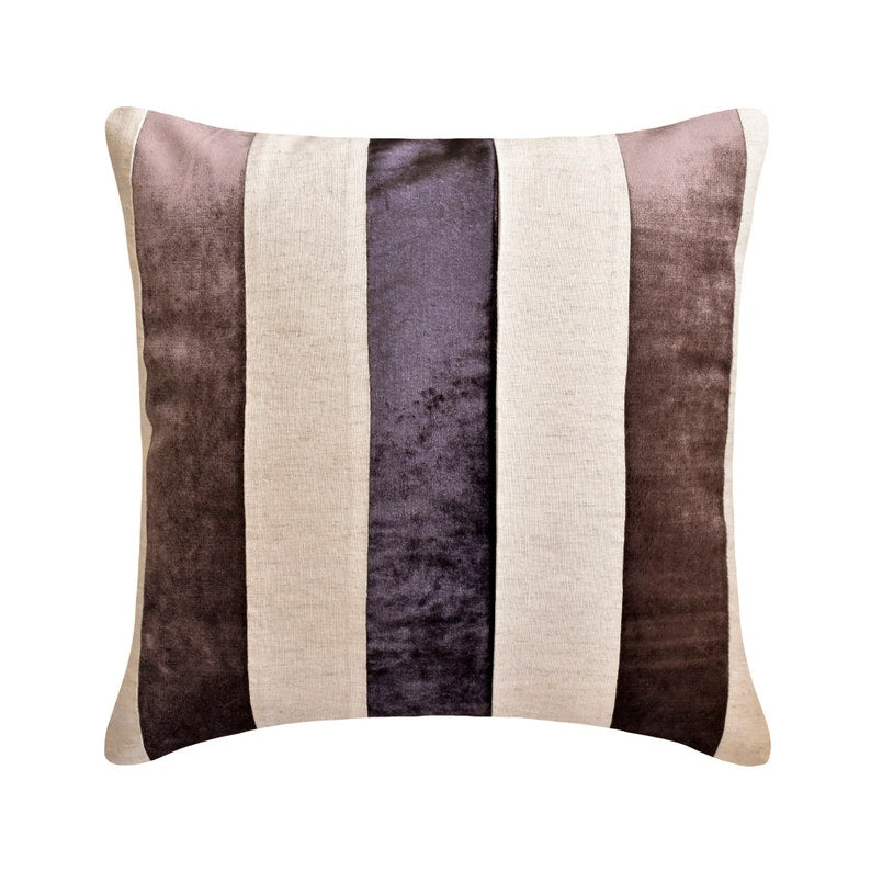 Velvet Band Gold - Gold Velvet & Linen Throw Cushion Cover