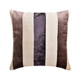 Velvet Band Gold - Gold Velvet & Linen Throw Cushion Cover