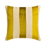 Velvet Band Gold - Gold Velvet & Linen Throw Cushion Cover