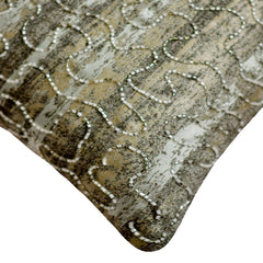 Time To Time Silver Throw Cushion Cover