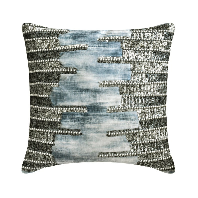Oxidation Silver Decorative Euro Sham