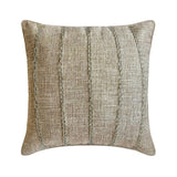 Chain Reaction Gold - Gold & Beige Jute Throw Pillow Cover