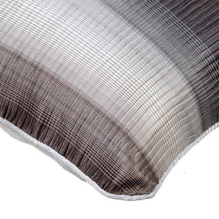 In Two Minds - Gray Jacquard Art Silk Throw Pillow Cover