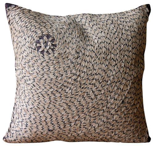 Back To Earth - Natural Beige Cotton Linen Decorative Euro Sham