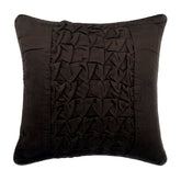 Knotty Black - Black Velvet Decorative Euro Sham
