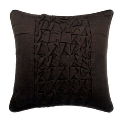 Knotty Black - Black Velvet Decorative Euro Sham