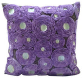Bed Of Roses - Red Art Silk Decorative Euro Sham