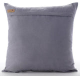 Charcoal Spill - Charcoal Gray Velvet Throw Pillow Cover