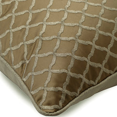 Lolita - Beige Jacquard Art Silk Decorative Euro Sham