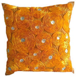 Bed Of Roses - Red Art Silk Decorative Euro Sham