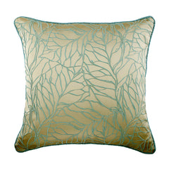 Morning Currents - Blue Jacquard Silk Decorative Euro Sham