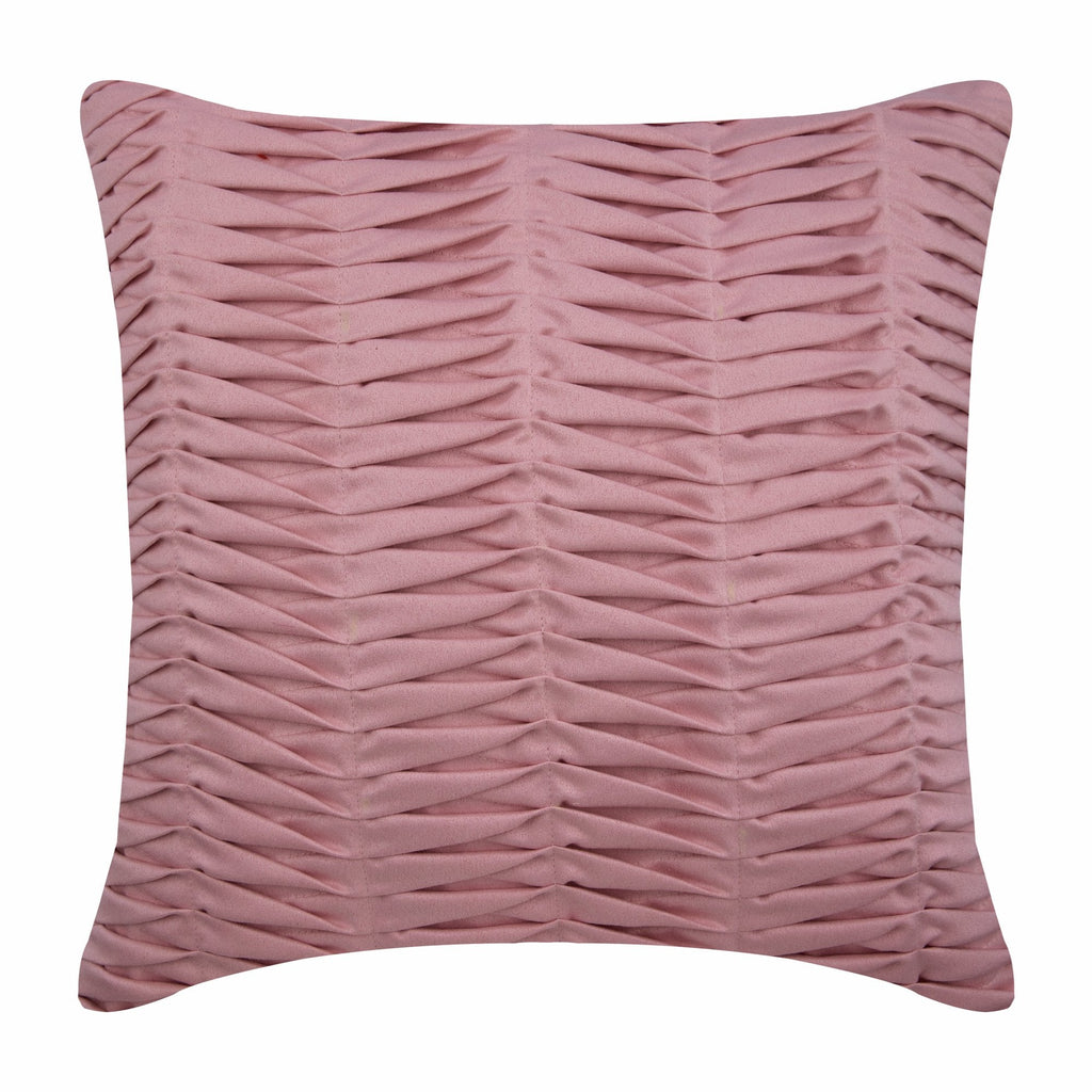 Brown Wind Folds - Brown Faux Suede Throw Pillow Cover