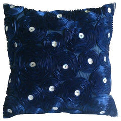 Black Paradise - Black Art Silk Decorative Euro Sham