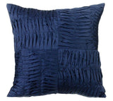 Brown Pintuck Block - Brown Linen Throw Pillow Cover