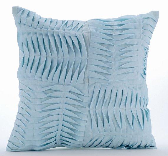 Brown Pintuck Block - Brown Linen Throw Pillow Cover