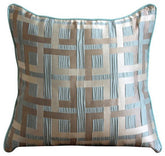 Opulence - Teal Blue Jacquard Weave Decorative Euro Sham