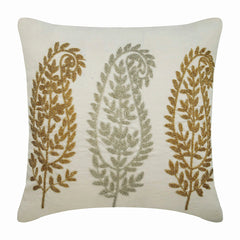 Paisley Diva - Ivory Silk Decorative Euro Sham