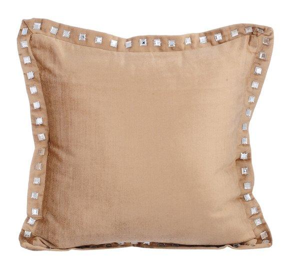 Gold Crystal Palace - Gold Velvet Throw Pillow Cover