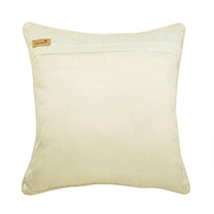 Pearl Beige Mystery - Beige Jacquard Silk Throw Pillow Cover
