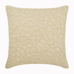 Pearl Haven - Natural Beige Cotton Linen Decorative Euro Sham
