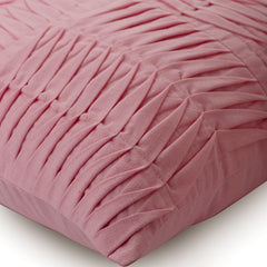 Pinch Of Love - Pink Cotton Linen Throw Pillow Cover
