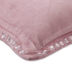 Pink Crystal Palace - Pink Velvet Decorative Euro Sham