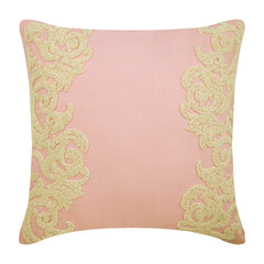 Pink Inspire - Pink Cotton Linen Decorative Euro Sham