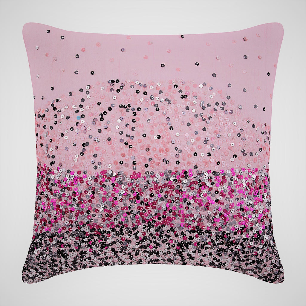 The Faraway Land - Pink Art Silk Throw Pillow Cover