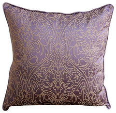 Purple & Gold Damask Euro Sham
