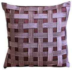 Purple N Plum Basket Weave Pillow Cover