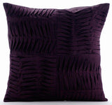 Brown Pintuck Block - Brown Linen Decorative Euro Sham