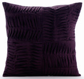 Purple Pleats Pillow Cover