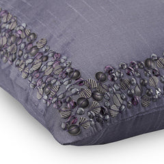 Purple Shells - Purple Art Silk Decorative Euro Sham