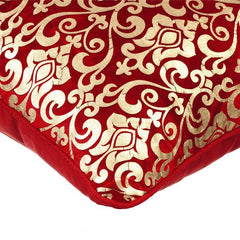 Red Festive - Red Velvet Throw Pillow Cover