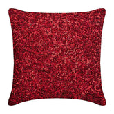 Red Glitterati - Red Silk Decorative Euro Sham