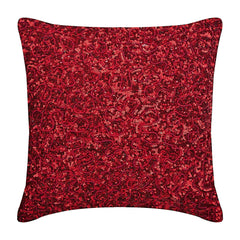 Red Glitterati - Red Silk Decorative Euro Sham